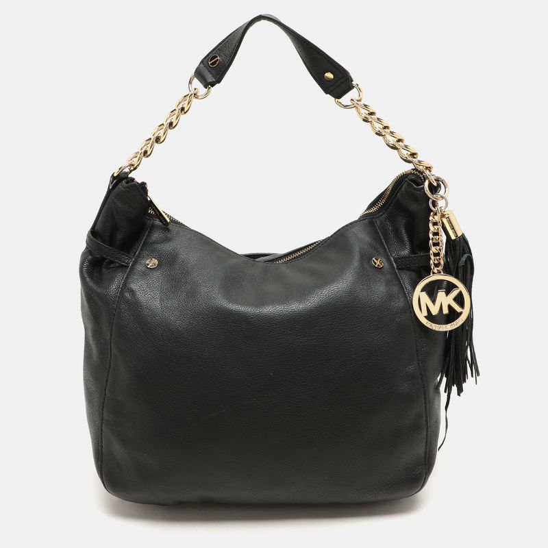 Michael Kors Black Leather Hobos